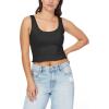imageWallFlower Womens Insta Smooth Seamless Tank Tops 3Pack Standard and PlusSnow WhiteLily GreenBlack Night