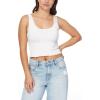 imageWallFlower Womens Insta Smooth Seamless Tank Tops 3Pack Standard and PlusSnow WhiteLily GreenBlack Night