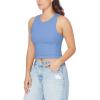 imageWallFlower Womens Insta Smooth Seamless Tank Tops 3Pack Standard and PlusSnow WhitePeach PearlAzurine