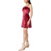 imageWallFlower Womens Joy Mrs Claus Christmas Fur Trimmed Luxe Velour Skater DressRed