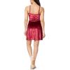 imageWallFlower Womens Joy Mrs Claus Christmas Fur Trimmed Luxe Velour Skater DressRed