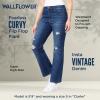 imageWallFlower Womens Juniors InstaVintage Fearless Curvy HighRise Stretch Flip Flop Flare Ankle JeansEzra