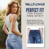 imageWallFlower Womens Juniors InstaVintage Fearless Curvy HighRise Stretch Flip Flop Flare Ankle JeansEzra
