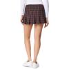 imageWallFlower Womens Knit Jersey Pull on SkirtsBlack Mahogany Plaid