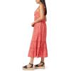 imageWallFlower Womens Lauren Rayon Challis Babydoll Ruched Front Maxi DressCayenne Ditsy Floral