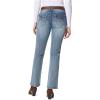 imageWallFlower Womens Legendary Slim Bootcut MidRise Belted Insta Stretch Juniors Jeans Standard and PlusIce