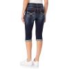 imageWallFlower Womens Luscious Curvy 17quot Capri MidRise Insta Stretch Juniors Standard and PlusBetsy