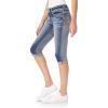 imageWallFlower Womens Luscious Curvy 17quot Capri MidRise Insta Stretch Juniors Standard and PlusJenna