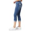 imageWallFlower Womens Luscious Curvy 235quot Crop MidRise Bling Insta Stretch Juniors Standard and PlusTrixie