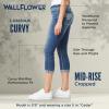 imageWallFlower Womens Luscious Curvy 235quot Crop MidRise Bling Insta Stretch Juniors Standard and PlusTrixie