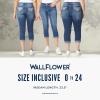 imageWallFlower Womens Luscious Curvy 235quot Crop MidRise Bling Insta Stretch Juniors Standard and PlusTrixie