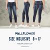 imageWallFlower Womens Luscious Curvy 27quot Ankle MidRise Insta Stretch Juniors Jeans Sizes 0 to 24Camille