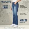 imageWallFlower Womens Luscious Curvy Bootcut MidRise Bling Insta Stretch Juniors Jeans Standard and PlusEvan