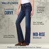 imageWallFlower Womens Luscious Curvy Bootcut MidRise Insta Stretch Juniors Jeans Standard and PlusBetsy Legacy