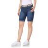 imageWallFlower Womens Luscious Curvy MidRise Denim Insta Stretch Juniors Belted 3quot Shorts ampamp 9quot Bermuda Sizes 0 to 249 Alani Belted Bermuda