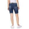 imageWallFlower Womens Luscious Curvy MidRise Denim Insta Stretch Juniors Belted 3quot Shorts ampamp 9quot Bermuda Sizes 0 to 249 Alani Belted Bermuda