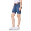 imageWallFlower Womens Luscious Curvy MidRise Denim Insta Stretch Juniors Belted 3quot Shorts ampamp 9quot Bermuda Sizes 0 to 249 Yves Belted Bermuda