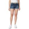 imageWallFlower Womens Luscious Curvy MidRise Denim Insta Stretch Juniors Belted 3quot Shorts ampamp 9quot Bermuda Sizes 0 to 24Alani Belted Short