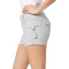 imageWallFlower Womens Luscious Curvy Twill Cargo Shorts 3quot MidRise Insta Stretch JuniorsMorning Fog