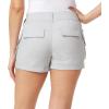 imageWallFlower Womens Luscious Curvy Twill Cargo Shorts 3quot MidRise Insta Stretch JuniorsMorning Fog