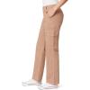 imageWallFlower Womens Luscious Curvy Twill Relaxed Cargo Straight Mid Rise Insta Stretch Juniors PantsTigers Eye