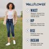 imageWallFlower Womens Pull on Denim Crop and Ankle HighRise Insta Soft Juniors Jeans Available in Plus SizeNoir Ankle
