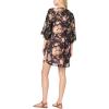 imageWallFlower Womens Sleeveless Swing Dress ampamp Printed Kimono SetBlack Classic Floral With Pink Dress
