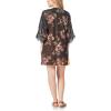 imageWallFlower Womens Sleeveless Swing Dress ampamp Printed Kimono SetBlack Romantic Floral With Yellow Dress