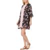 imageWallFlower Womens Sleeveless Swing Dress ampamp Printed Kimono SetBlack Vintage Floral With Pink Dress
