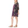 imageWallFlower Womens Sleeveless Swing Dress ampamp Printed Kimono SetBlack Vintage Floral With Purple Dress
