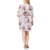 imageWallFlower Womens Sleeveless Swing Dress ampamp Printed Kimono SetWhite Classic Floral With Black Dress