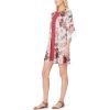 imageWallFlower Womens Sleeveless Swing Dress ampamp Printed Kimono SetWhite Classic Floral With Red Dress
