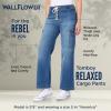 imageWallFlower Womens Tomboy Relaxed Cargo Denim MidRise Insta Stretch Juniors JeansJaylene
