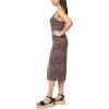 imageWallFlower womens 2piece Sweater and Dress SetBlackBrown Floral  Vetiver Green Cardigan