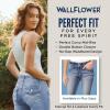 imageWallFlower womens Luscious Curvy 17quot Capri Midrise Insta Stretch Juniors Standard and PlusWhite