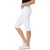 imageWallFlower womens Luscious Curvy 17quot Capri Midrise Insta Stretch Juniors Standard and PlusWhite