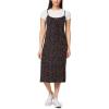 imageWallFlower Womens Annie 2 Piece Yummy Rib Short Sleeve Tee and Rayon Challis Midi Dress SetBlack Tulip BudSnow White