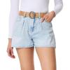 imageWallFlower Womens Girlfriend Flare Denim Shorts HighRise Insta Classic Juniors Standard and PlusWanda