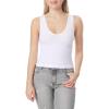 imageWallFlower Womens Insta Smooth Seamless Tank Top 2Pack Standard and PlusBlackWhite Vneck