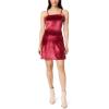 imageWallFlower Womens Joy Mrs Claus Christmas Fur Trimmed Luxe Velour Skater DressRed