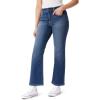 imageWallFlower Womens Juniors InstaVintage Fearless Curvy HighRise Stretch Flip Flop Flare Ankle JeansEzra