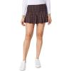 imageWallFlower Womens Knit Jersey Pull on SkirtsBlack Mahogany Plaid