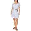 imageWallFlower Womens Lottie Chiffon Puff Sleve Mini Belted DressPlein Air