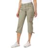 imageWallFlower Womens Luscious Curvy 22quot Straight Cargo Twill Crop Mid Rise Insta Stretch JuniorsVetiver