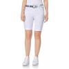 imageWallFlower Womens Luscious Curvy MidRise Denim Insta Stretch Juniors Belted 3quot Shorts ampamp 9quot Bermuda Sizes 0 to 249 White Belted Bermuda