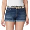 imageWallFlower Womens Luscious Curvy MidRise Denim Insta Stretch Juniors Belted 3quot Shorts ampamp 9quot Bermuda Sizes 0 to 24Alani Belted Short