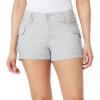 imageWallFlower Womens Luscious Curvy Twill Cargo Shorts 3quot MidRise Insta Stretch JuniorsMorning Fog