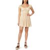 imageWallFlower Womens Nikki Rayon Challis Prairie Mini DressYellow Ditsy Floral