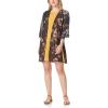 Black Romantic Floral With Yellow Dress