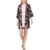 Black Vintage Floral With Pink Dress